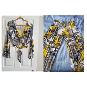 Fashion Nova Matching Set 2 piece - yellow 1XL